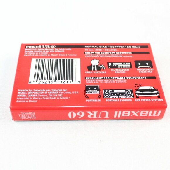 Lot of 12 New Sealed Blank Audio Cassette Tapes  Maxell UR 60 TDK D 90 RCA HiFi - Picture 9 of 12